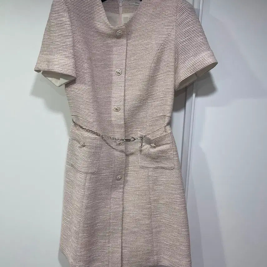 [BUNJANG] Zooc Belted Tweed Midi Dress / zooc 주크 벨티드 트위드 원피스 (허리벨트 포함)