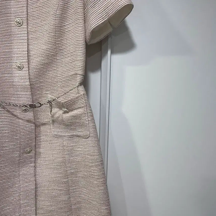 [BUNJANG] Zooc Belted Tweed Midi Dress / zooc 주크 벨티드 트위드 원피스 (허리벨트 포함)