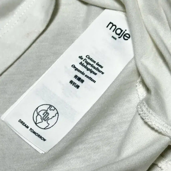 [BUNJANG] Maje Tweed Short-Sleeve T-Shirt White / 마쥬 트위드 반팔 티셔츠 화이트