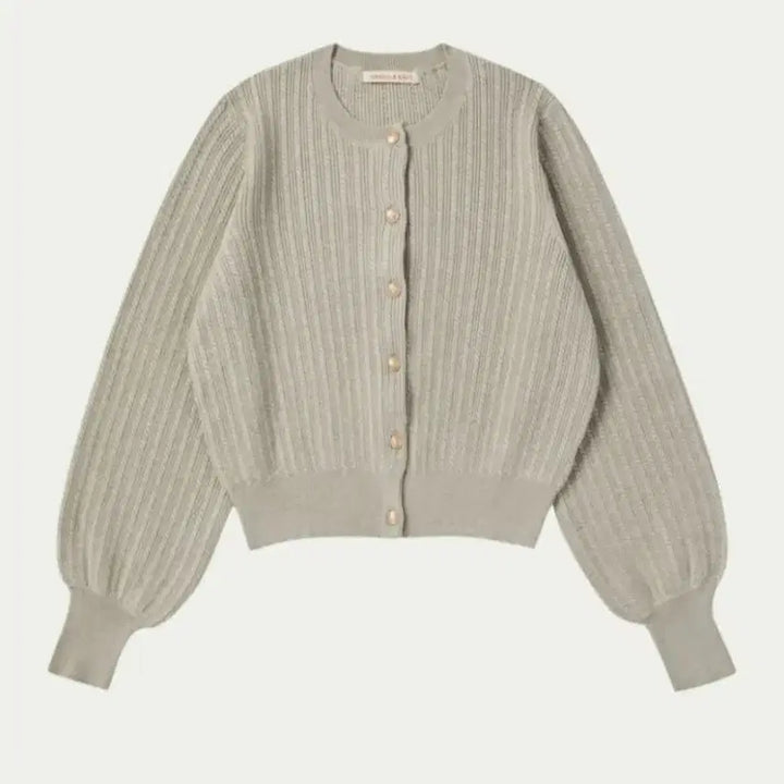 [BUNJANG] Vanillanit Chris Cable Gold Button Knit Cardigan / 바닐라니트 크리스 케이블 골드 버튼 니트 가디건