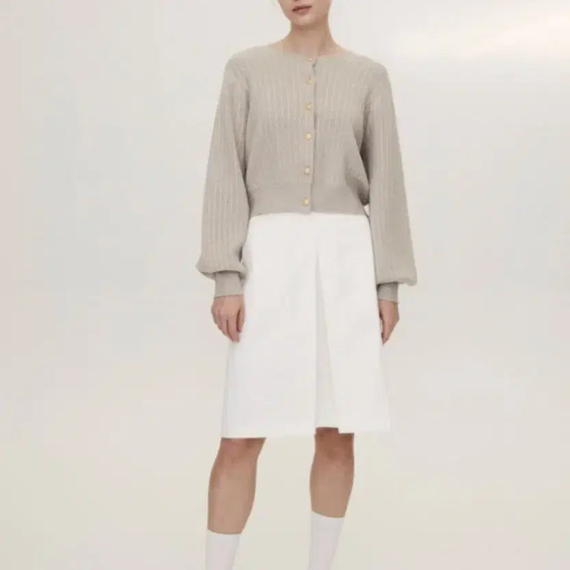 [BUNJANG] Vanillanit Chris Cable Gold Button Knit Cardigan / 바닐라니트 크리스 케이블 골드 버튼 니트 가디건