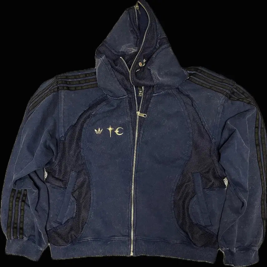 [BUNJANG] Adidas Thug Club Teamgeist Hoodie Jacket / 아디다스x떠그클럽 콜라보 팀가이스트 후드집업 나이트인디고