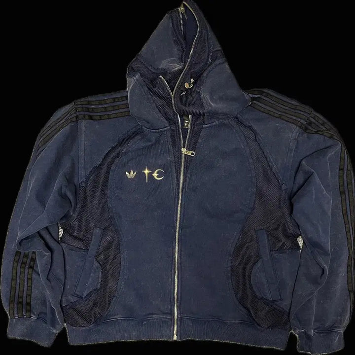 [BUNJANG] Adidas Thug Club Teamgeist Hoodie Jacket / 아디다스x떠그클럽 콜라보 팀가이스트 후드집업 나이트인디고