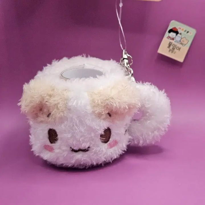 [SOLD OUT] 마슈마로 미타이나 후와후와 냥코 미니 머그 키링. 산리오. 새상품