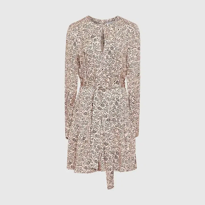 [BUNJANG] Reiss Floral Belted Dress / 리스 글로시 플로럴 벨티드 원피스 (신민아 착용)