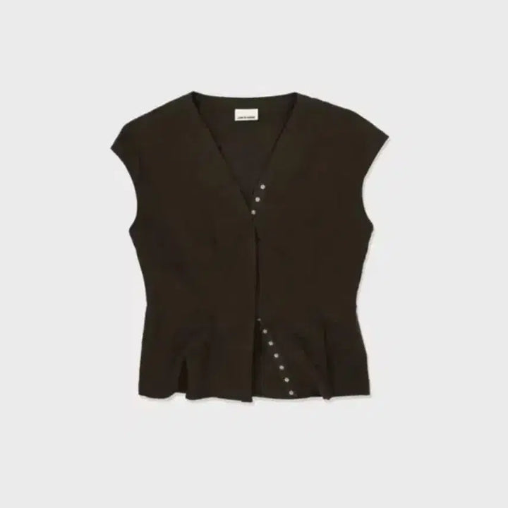 [BUNJANG] LOW CLASSIC Cap Sleeve Shirt - Dark Brown / 로우클래식 CAP SLEEVE SHIRT - DARK BROWN