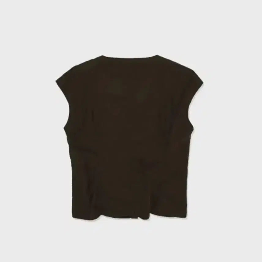 [BUNJANG] LOW CLASSIC Cap Sleeve Shirt - Dark Brown / 로우클래식 CAP SLEEVE SHIRT - DARK BROWN
