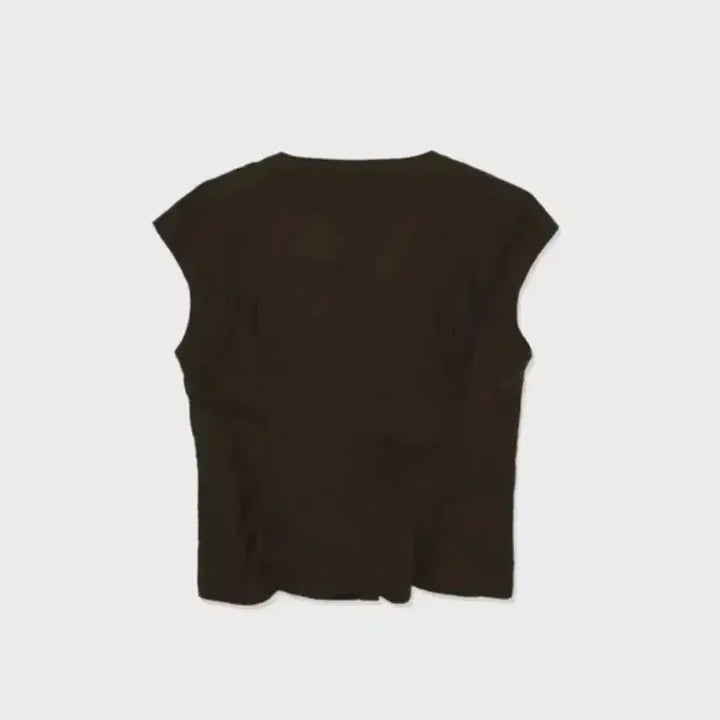 [BUNJANG] LOW CLASSIC Cap Sleeve Shirt - Dark Brown / 로우클래식 CAP SLEEVE SHIRT - DARK BROWN