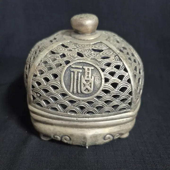[BUNJANG] Bronze Incense Burner with Inscription / 복 문자 백동 향로 동 브론즈 필세