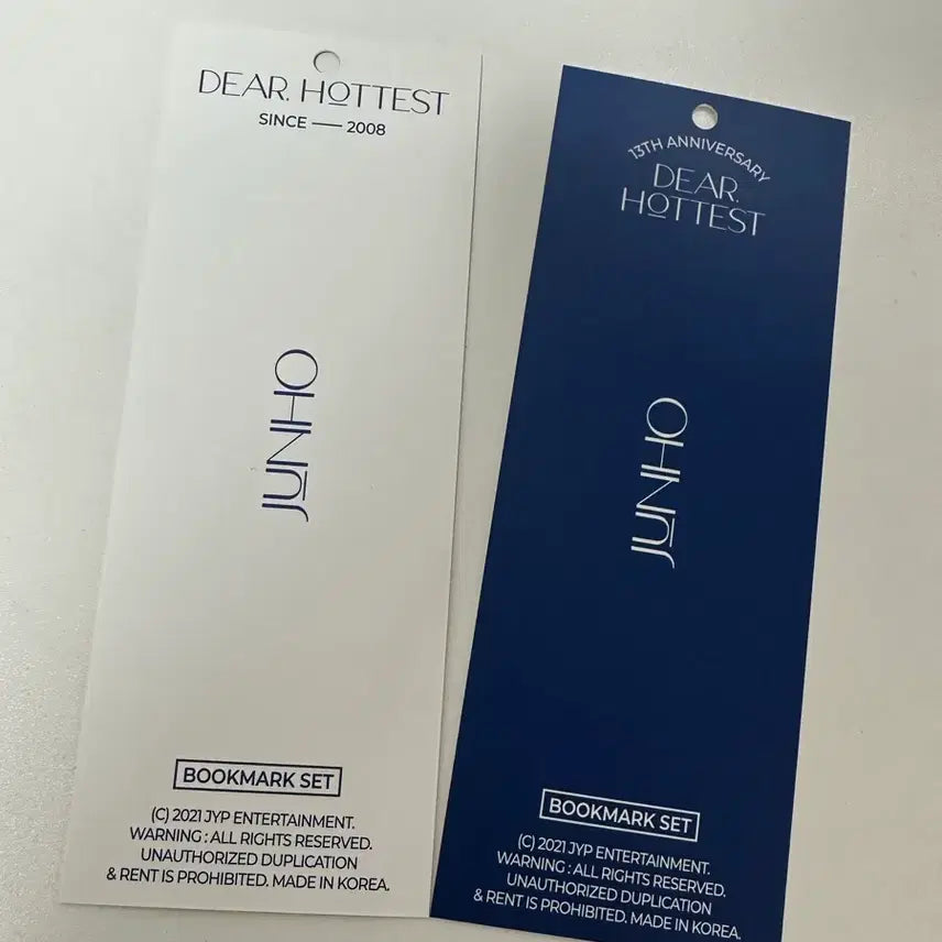 [BUNJANG] 2PM Lee Junho Dear Heartist Bookmark Set / 디어하티스트 준호 북마크 세트 양도합니다