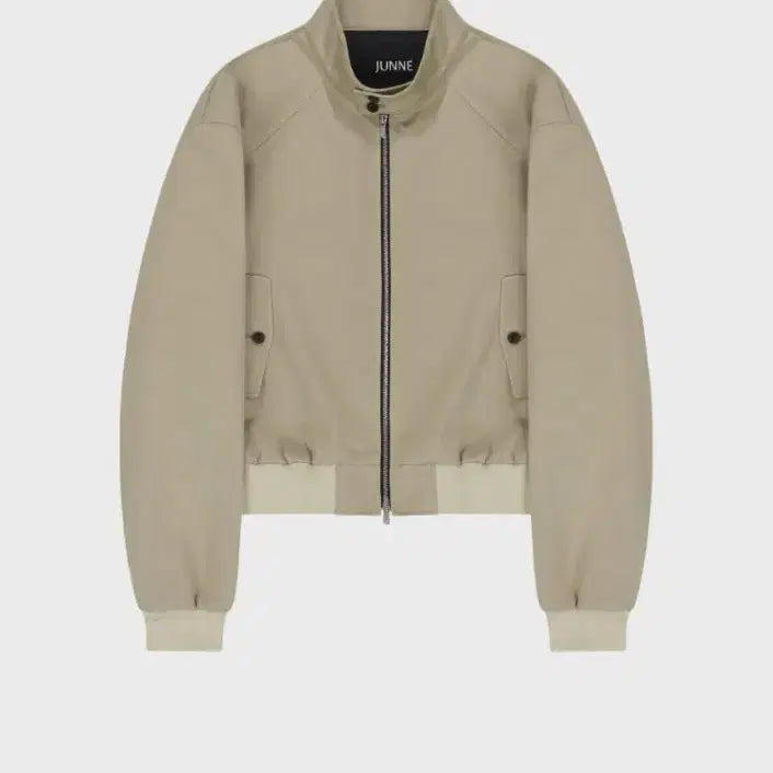 [BUNJANG] JUNNE J38 Twill Harrington Jacket Beige M / 준느 JUNNE J38 트윌 바라쿠타 베이지 자켓 M판매