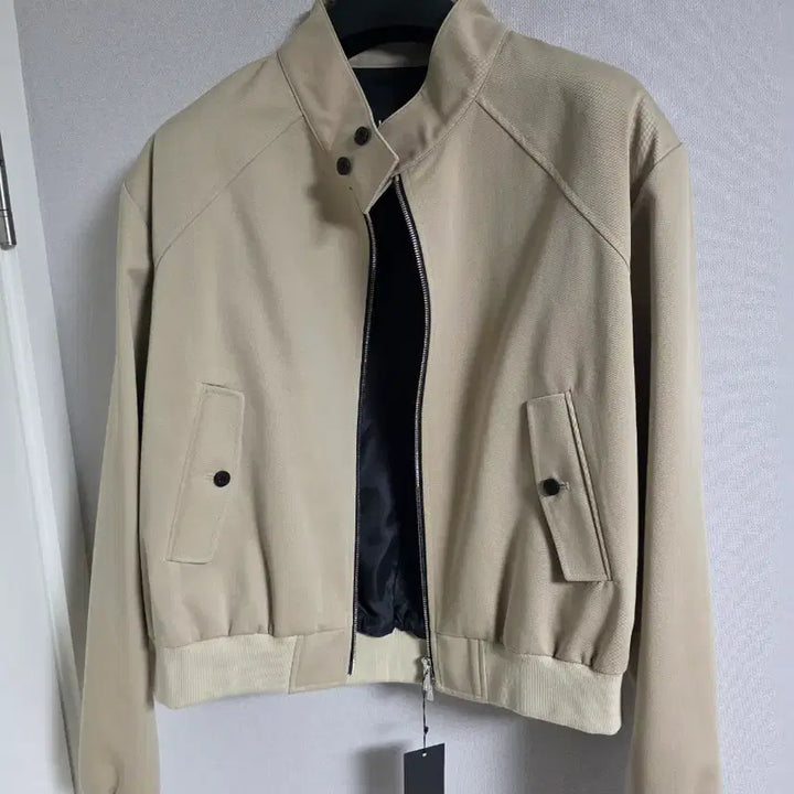 [BUNJANG] JUNNE J38 Twill Harrington Jacket Beige M / 준느 JUNNE J38 트윌 바라쿠타 베이지 자켓 M판매