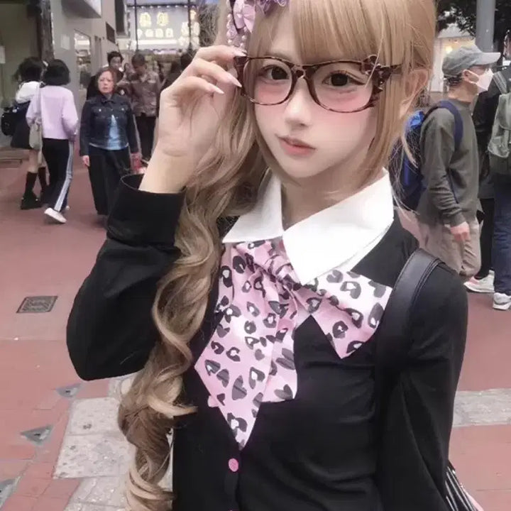 [BUNJANG] Y2K Pink Gyaru School Uniform Rental Set / [고퀼리티 실사진] y2k 핑크 갸루 교복 대여 호피 졸업사진 졸사 컨셉