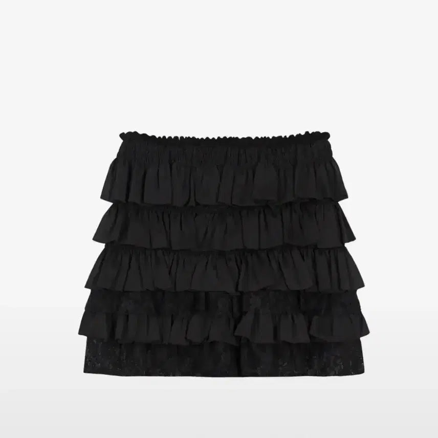 [BUNJANG] Illygo Ruffle Skirt Pants Black / 일리고 캉캉 프릴 스커트 팬츠 블랙