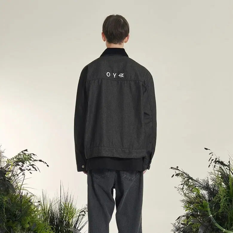 [BUNJANG] OY Corduroy Collar Denim Trucker Jacket (Oversized Fit) / OY 오와이 패넬 코듀로이카라 데님 트러커 자켓 오버핏