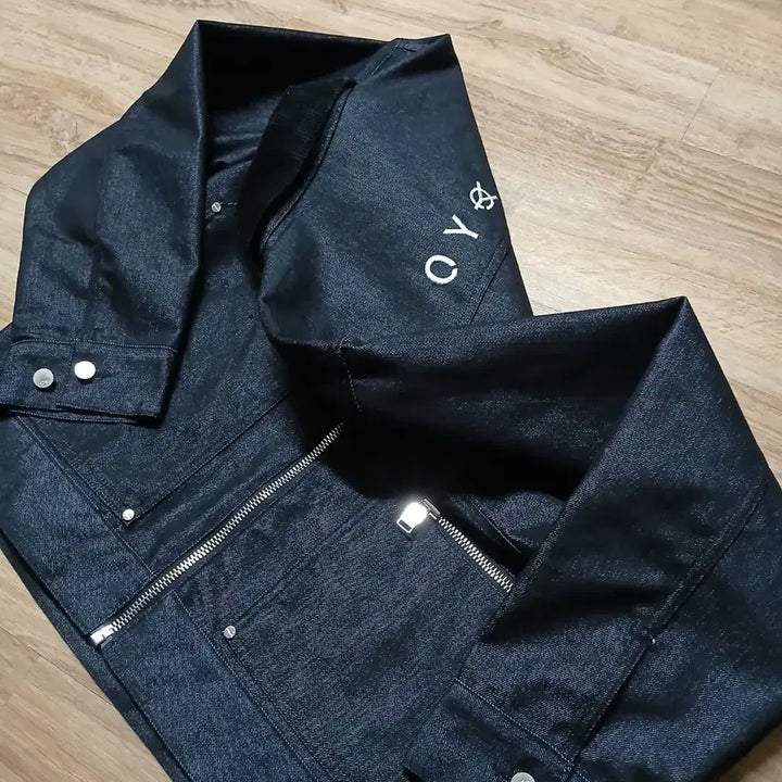 [BUNJANG] OY Corduroy Collar Denim Trucker Jacket (Oversized Fit) / OY 오와이 패넬 코듀로이카라 데님 트러커 자켓 오버핏