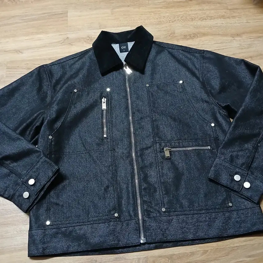 [BUNJANG] OY Corduroy Collar Denim Trucker Jacket (Oversized Fit) / OY 오와이 패넬 코듀로이카라 데님 트러커 자켓 오버핏