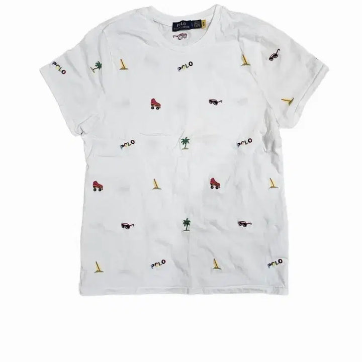 [BUNJANG] Polo Ralph Lauren All-Over Pony Embroidered T-Shirt / [보이즈LG] 폴로 랄프로렌 올-오버 포니 패턴 자수 반팔 티셔츠