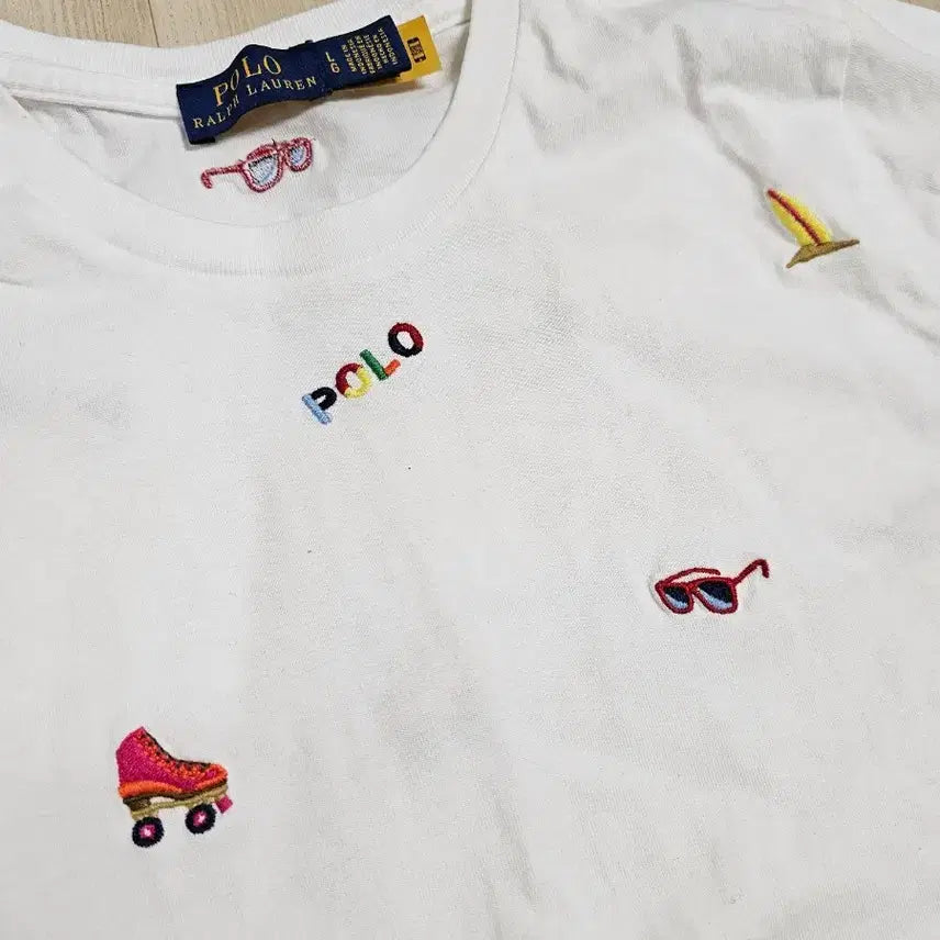 [BUNJANG] Polo Ralph Lauren All-Over Pony Embroidered T-Shirt / [보이즈LG] 폴로 랄프로렌 올-오버 포니 패턴 자수 반팔 티셔츠