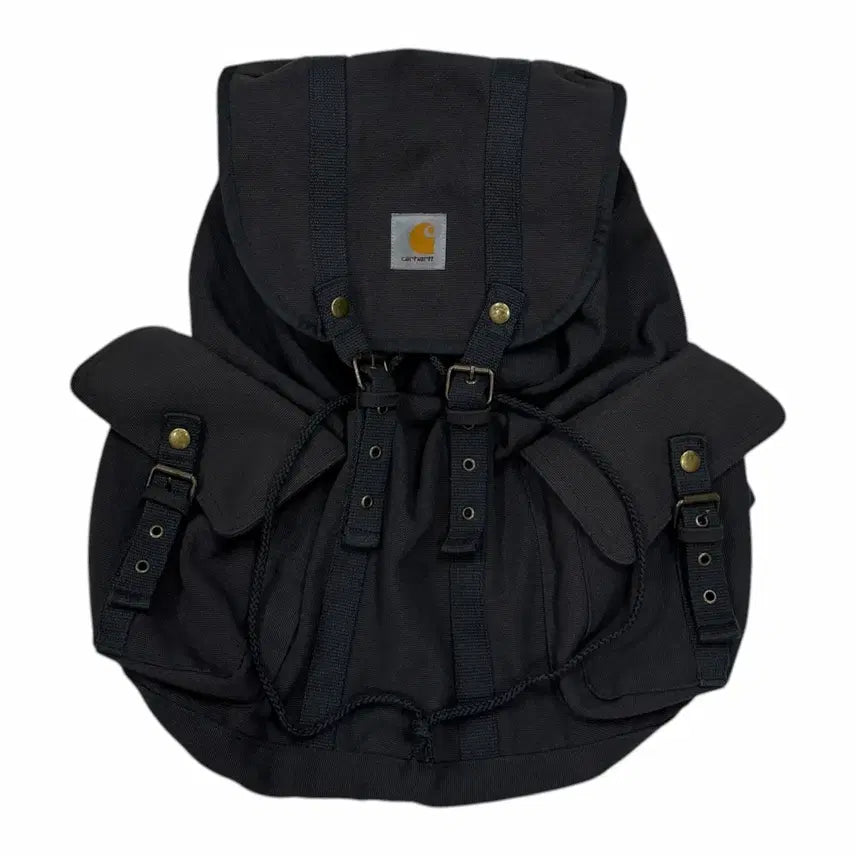 [BUNJANG] Carhartt WIP Vintage Tramp Hobo Pocket Backpack Bag / 칼하트 WIP 빈티지 희귀 트램프 복조리 포켓 백팩 가방 카키블랙