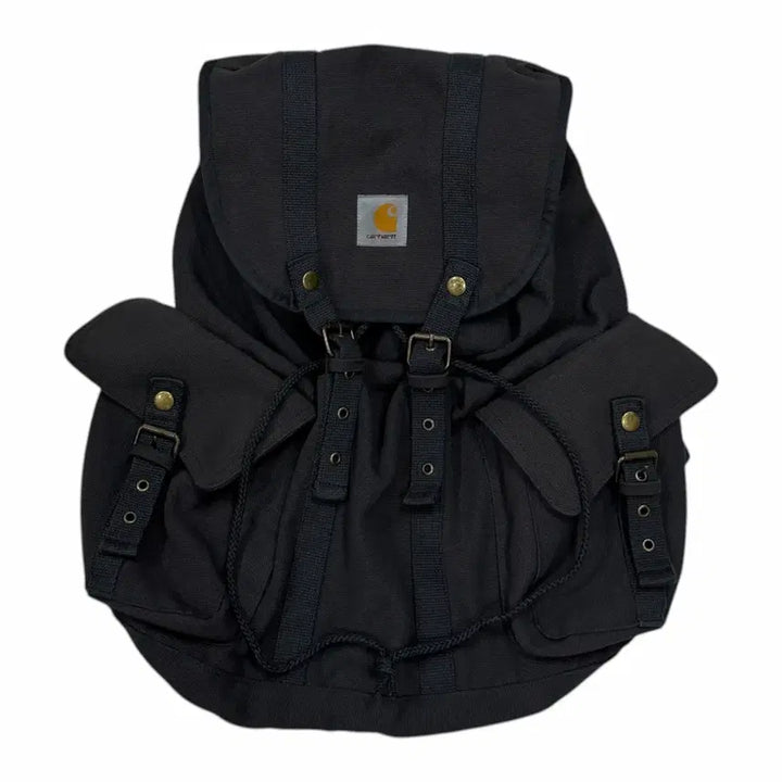 [BUNJANG] Carhartt WIP Vintage Tramp Hobo Pocket Backpack Bag / 칼하트 WIP 빈티지 희귀 트램프 복조리 포켓 백팩 가방 카키블랙