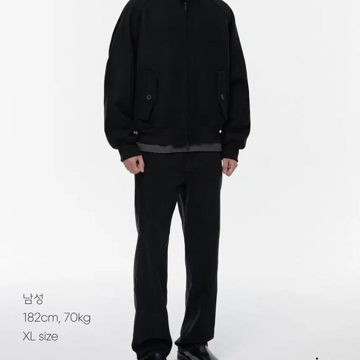 [BUNJANG] Musinsa Standard Wool Blend Harrington Jacket Black L / 무신사 스탠다드 울 블렌드 해링턴 재킷 블랙 L