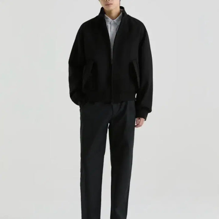 [BUNJANG] Musinsa Standard Wool Blend Harrington Jacket Black L / 무신사 스탠다드 울 블렌드 해링턴 재킷 블랙 L