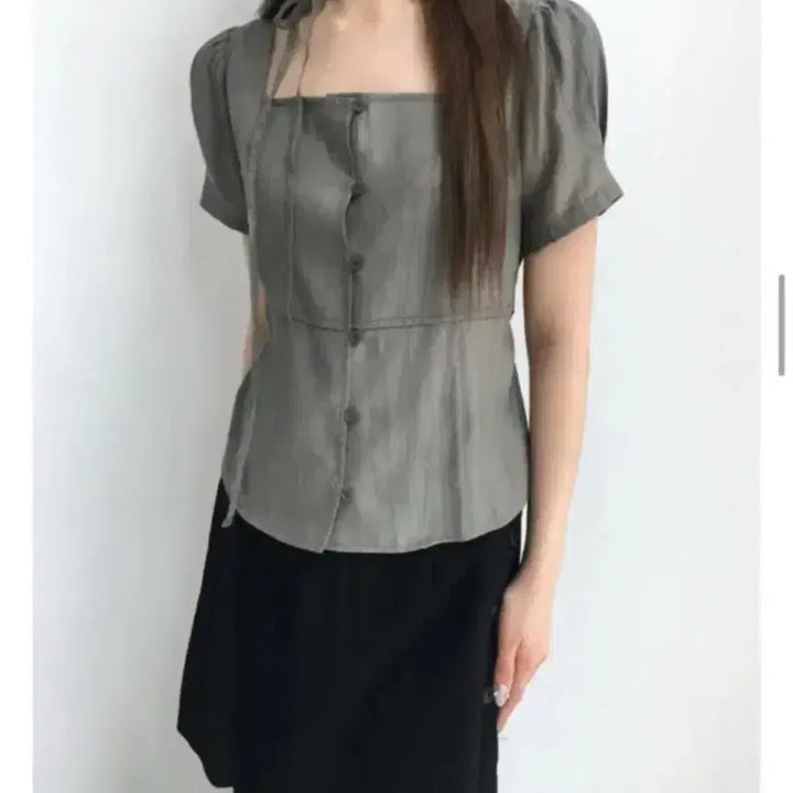 [BUNJANG] Noviyaka Scarf Blouse Khaki / [새상품]노비야카 스카프 블라우스 카키
