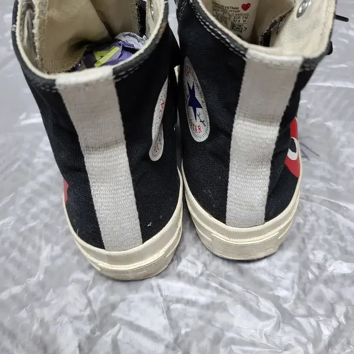 [BUNJANG] Comme des Garcons Converse Black High Sneakers 240 / 채/꼼데가르송 컨버스 블랙 하이 스니커즈240