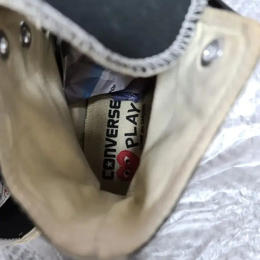 [BUNJANG] Comme des Garcons Converse Black High Sneakers 240 / 채/꼼데가르송 컨버스 블랙 하이 스니커즈240