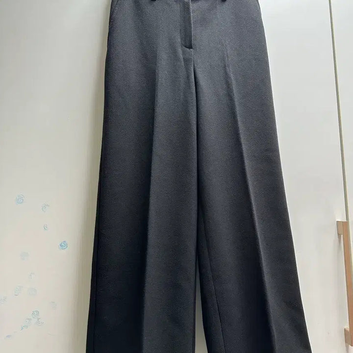 [BUNJANG] Basic Black Semi-Slim Slacks / 블랙 기본 슬랙스 세미