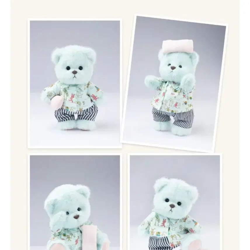 [BUNJANG] Teddy Tails Sleepyhead S 20cm Articulated Bear Doll / 새상품)테디테일즈 슬리피헤드S_공홈 정품_20cm 관절 민트 곰인형_소품