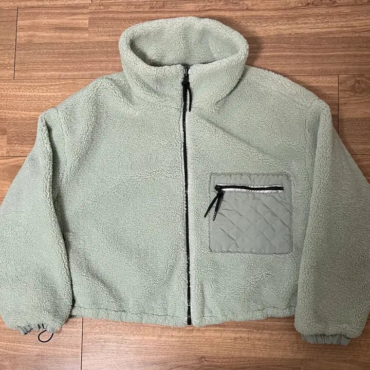 [BUNJANG] Zara Fleece High-Neck Jacket Mint EUR 30 / 자라 플리스 하이넥 자켓 민트 EUR 30