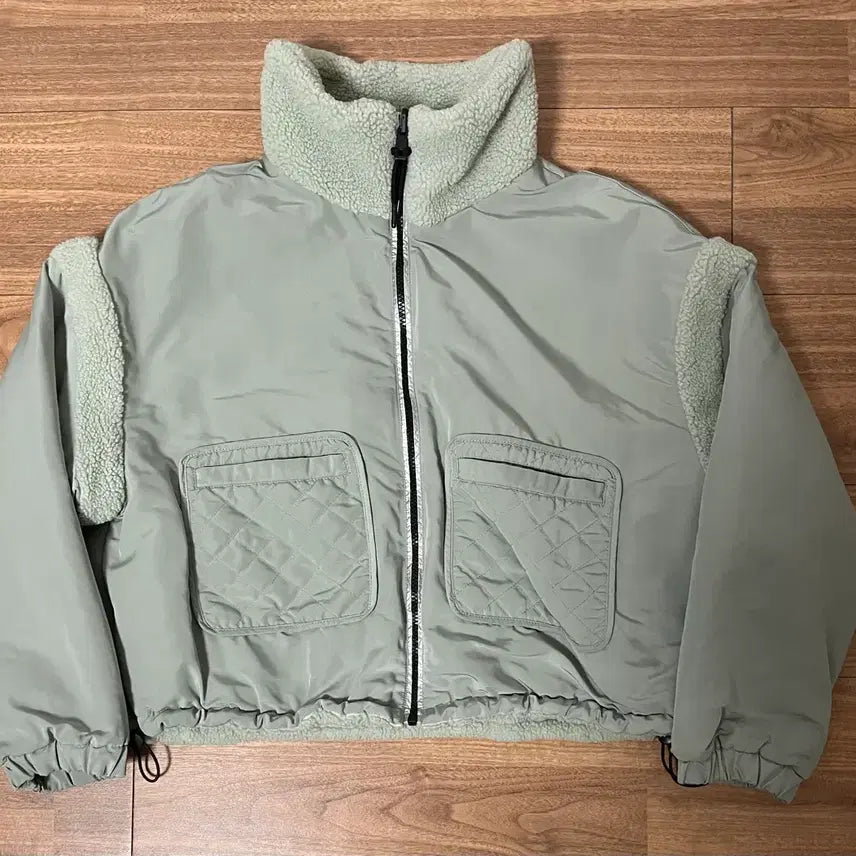 [BUNJANG] Zara Fleece High-Neck Jacket Mint EUR 30 / 자라 플리스 하이넥 자켓 민트 EUR 30