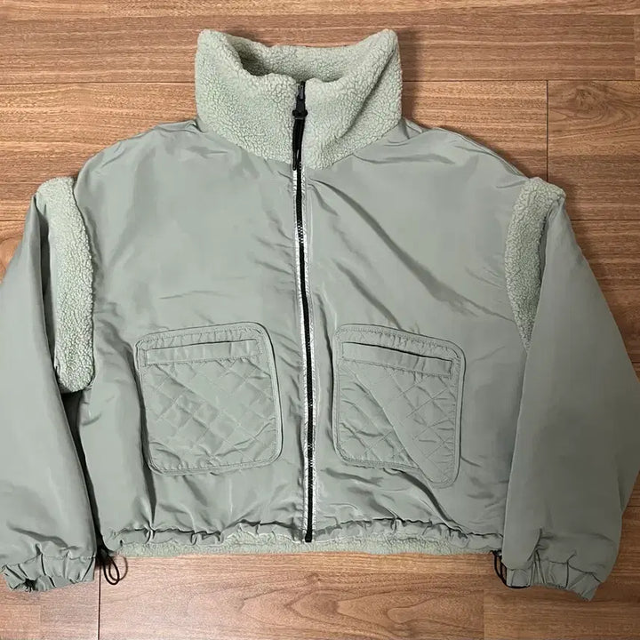[BUNJANG] Zara Fleece High-Neck Jacket Mint EUR 30 / 자라 플리스 하이넥 자켓 민트 EUR 30