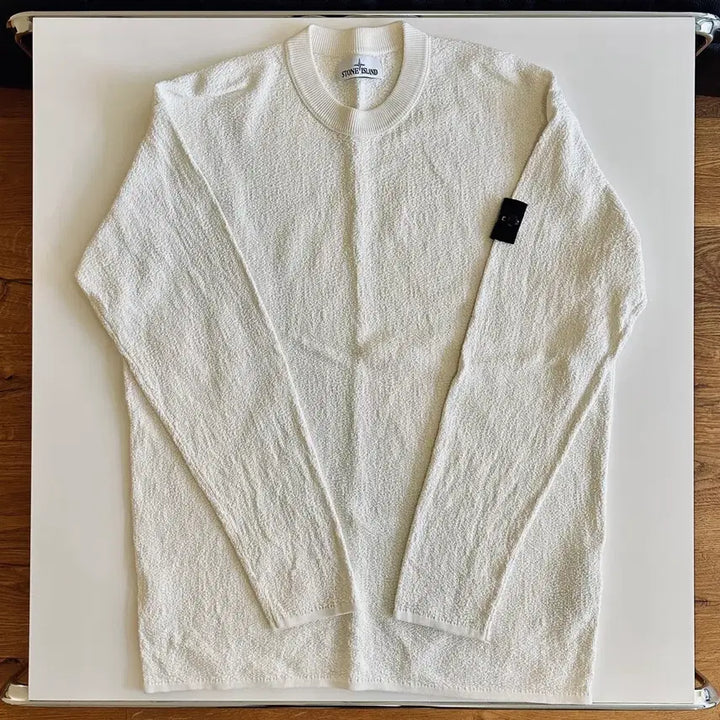 [BUNJANG] Stone Island Terrycloth Long Sleeve XL / 스톤아일랜드 롱슬리브 크림컬러 테리클로스 XL사이즈 신품급