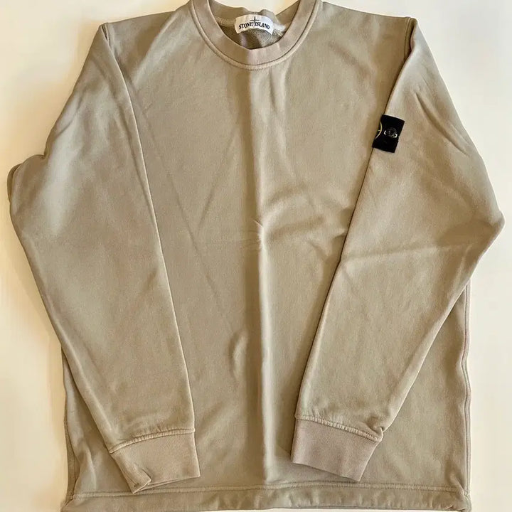[BUNJANG] Stone Island Long Sleeve Sweatshirt Beige XL / 스톤아일랜드 롱슬리브 스웨트셔츠 베이지 XL사이즈 신품급