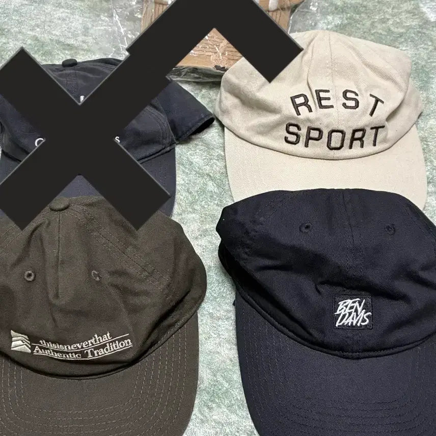 [BUNJANG] Various Brands Baseball Caps / 급처 브랜드 모자모음 디스이즈네버댓 벤데이비스 레스트앤레크레이션 볼캡