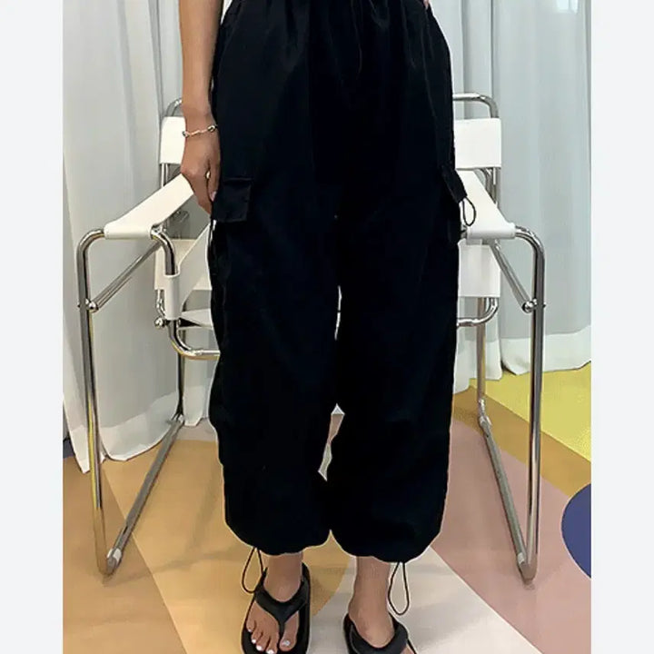 [BUNJANG] Min Monday Cargo Jogger Pants / 블랙 카고 조거빅사이즈카고 민먼데이 앙투 투투 리리앤코 공구우먼 당당걸