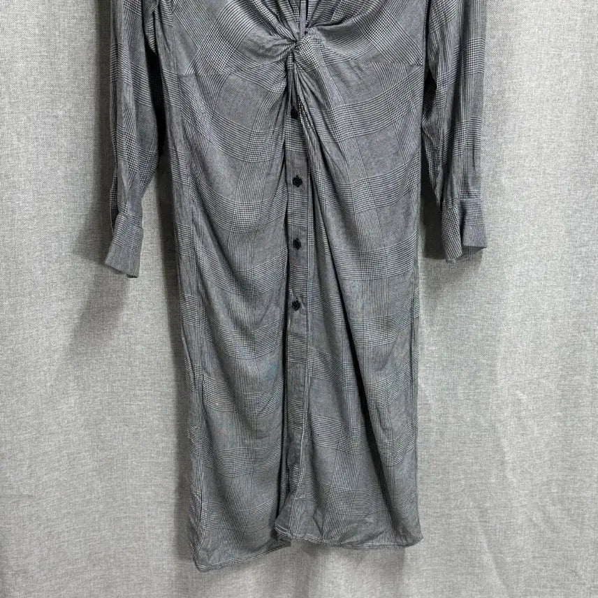 [BUNJANG] ZARA Woman Check Knot Shirt Dress / [S] 자라 우먼 체크 매듭 셔츠 원피스