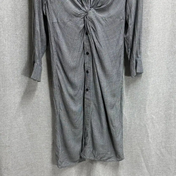 [BUNJANG] ZARA Woman Check Knot Shirt Dress / [S] 자라 우먼 체크 매듭 셔츠 원피스