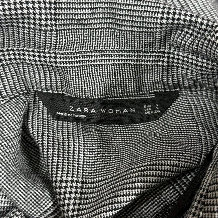[BUNJANG] ZARA Woman Check Knot Shirt Dress / [S] 자라 우먼 체크 매듭 셔츠 원피스