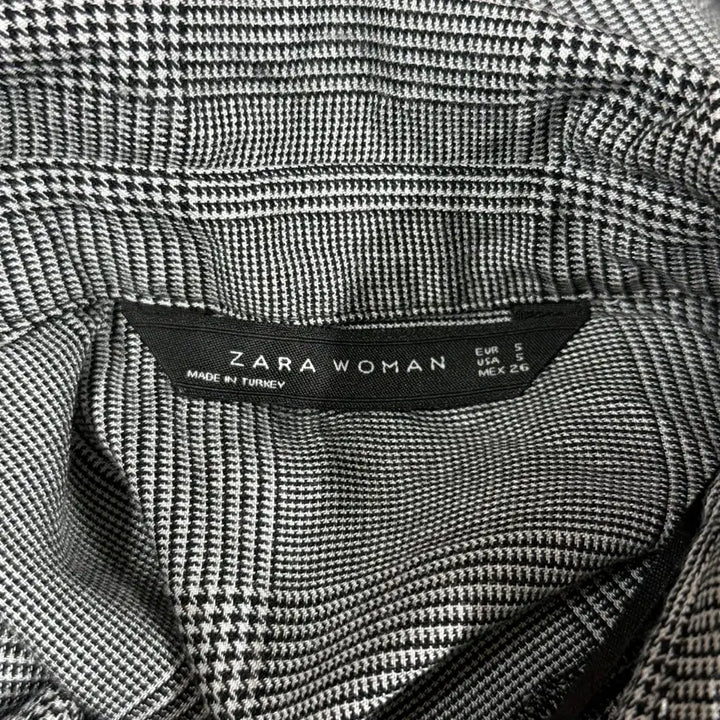 [BUNJANG] ZARA Woman Check Knot Shirt Dress / [S] 자라 우먼 체크 매듭 셔츠 원피스