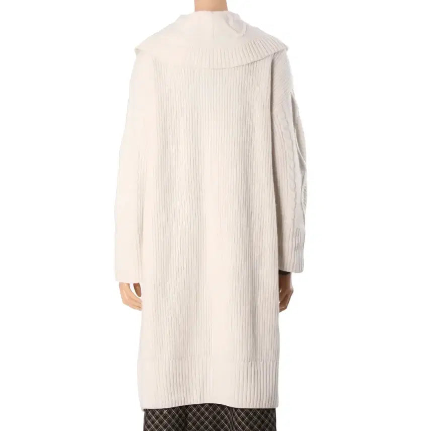 [BUNJANG] Thursday Island Big Collar Cable Knit Long Cardigan / 새옷 S 빅카라 케이블 롱가디건 T208MCD241W 써스데이아일랜드
