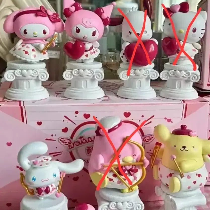 [BUNJANG] Sanrio Love Cupid Figure Set / 산리오 러브 큐피트 피규어 4종