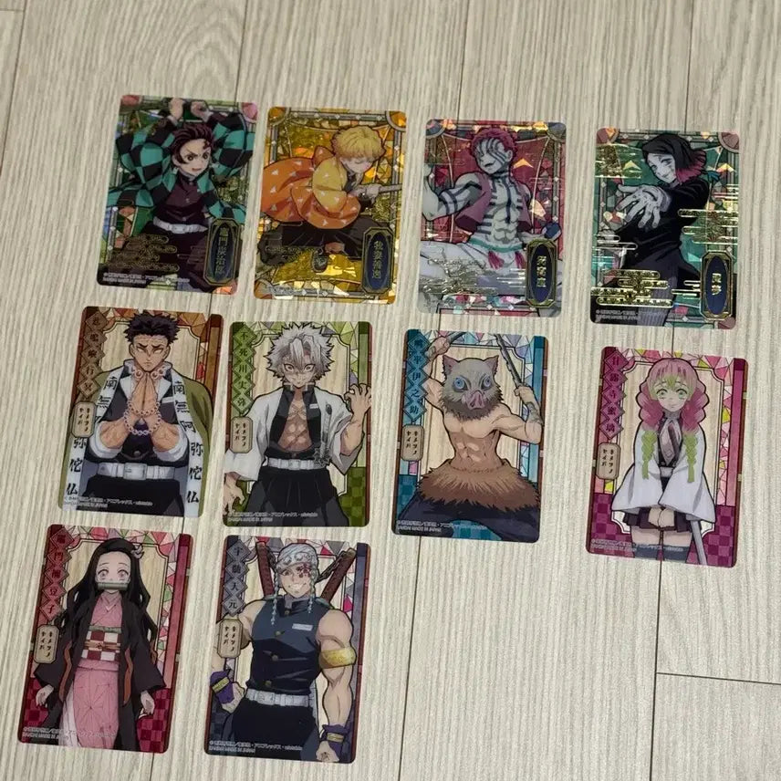 [BUNJANG] Demon Slayer Glass Card Bundle Set / 귀멸의 칼날 귀칼 글라스카드 레어포함 일괄 판매합니다!