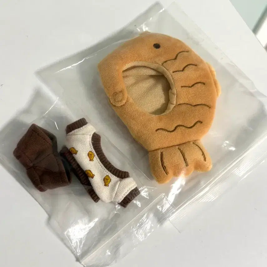 [BUNJANG] 10cm Doll Fish-Shaped Bread Costume Set / 붕어빵 인형옷 10cm