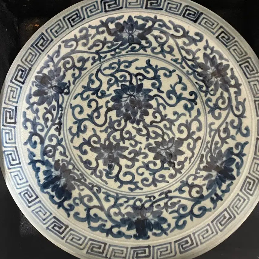 [BUNJANG] Household Floral Pattern Large Dish / 화훼문 가정년제 대형 지름43 대반 20만