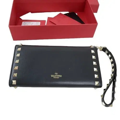 [BUNJANG] Valentino Garavani Rockstud Long Wallet Clutch / 정품 발렌티노 락스터드 장지갑 클러치