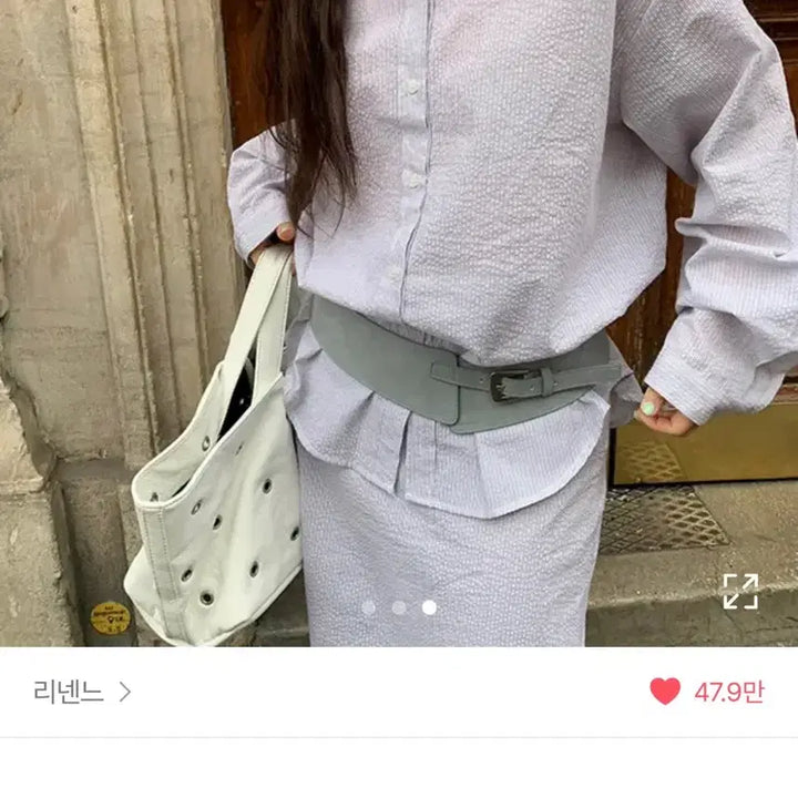 [SOLD OUT] 리넨느 시어서커 셔츠 light gray